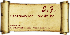 Stefanovics Fabiána névjegykártya